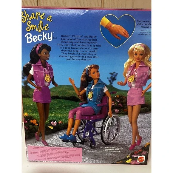 Barbie - Share a Smile - Becky & Wheelchair - Special Edition 1996 Mattel NIB - Picture 10 of 10